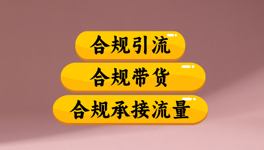 图片[1]-合规并且高效地做带货、合规承接流量（揭秘）