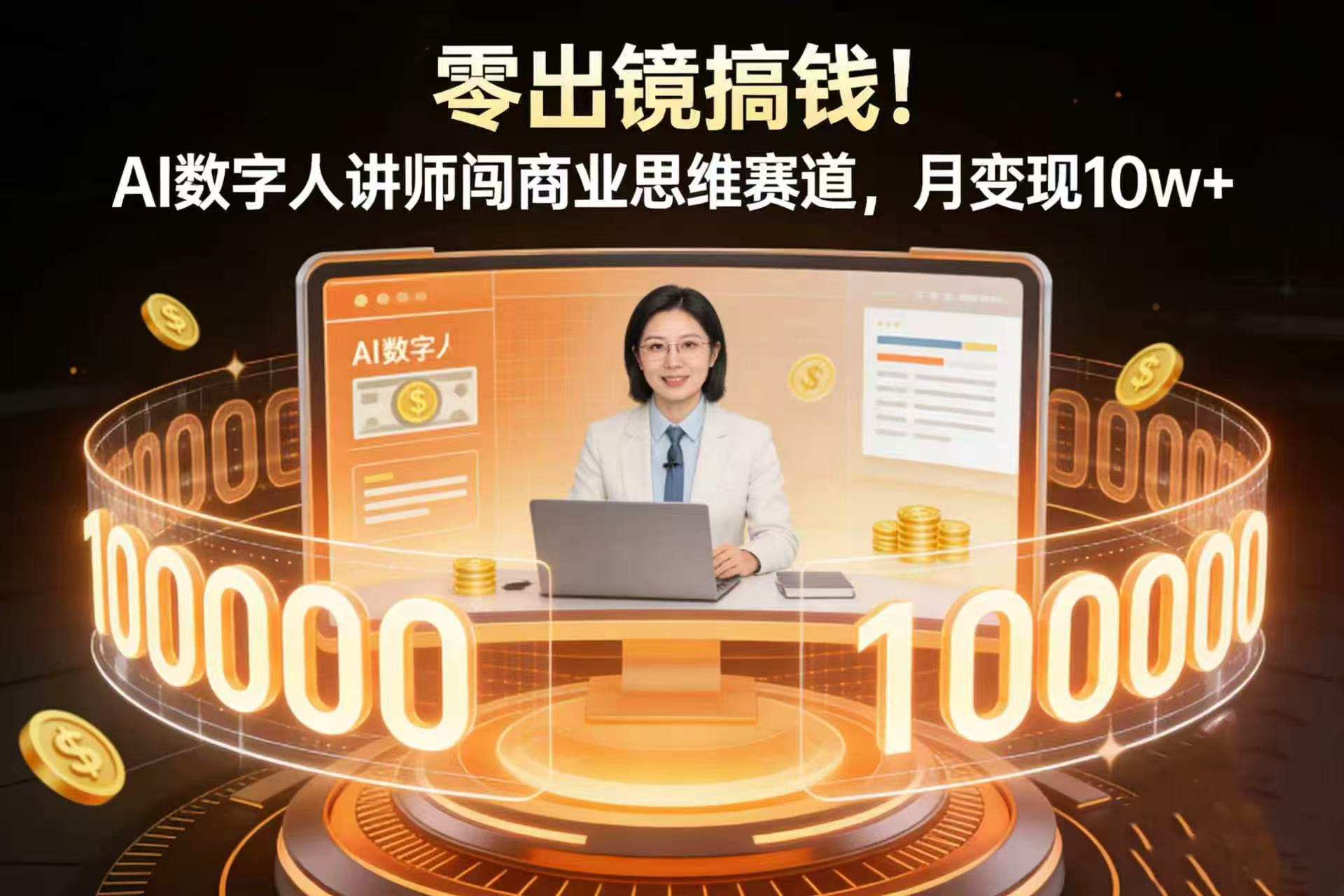 图片[1]-数字人讲师闯商业思维赛道，月变现 10w+