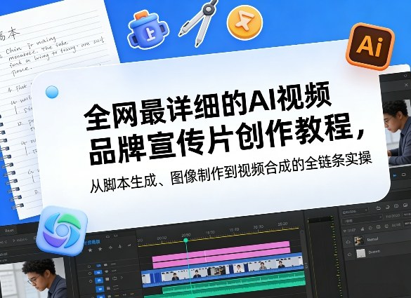 全网最详细的AI视频品牌宣传片创作教程，从生成、图像制作到视频合成的全链条实操