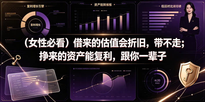 付费文章：（女性必看）借来的估值会折旧，带不走；挣来的资产能复利，跟你一辈子