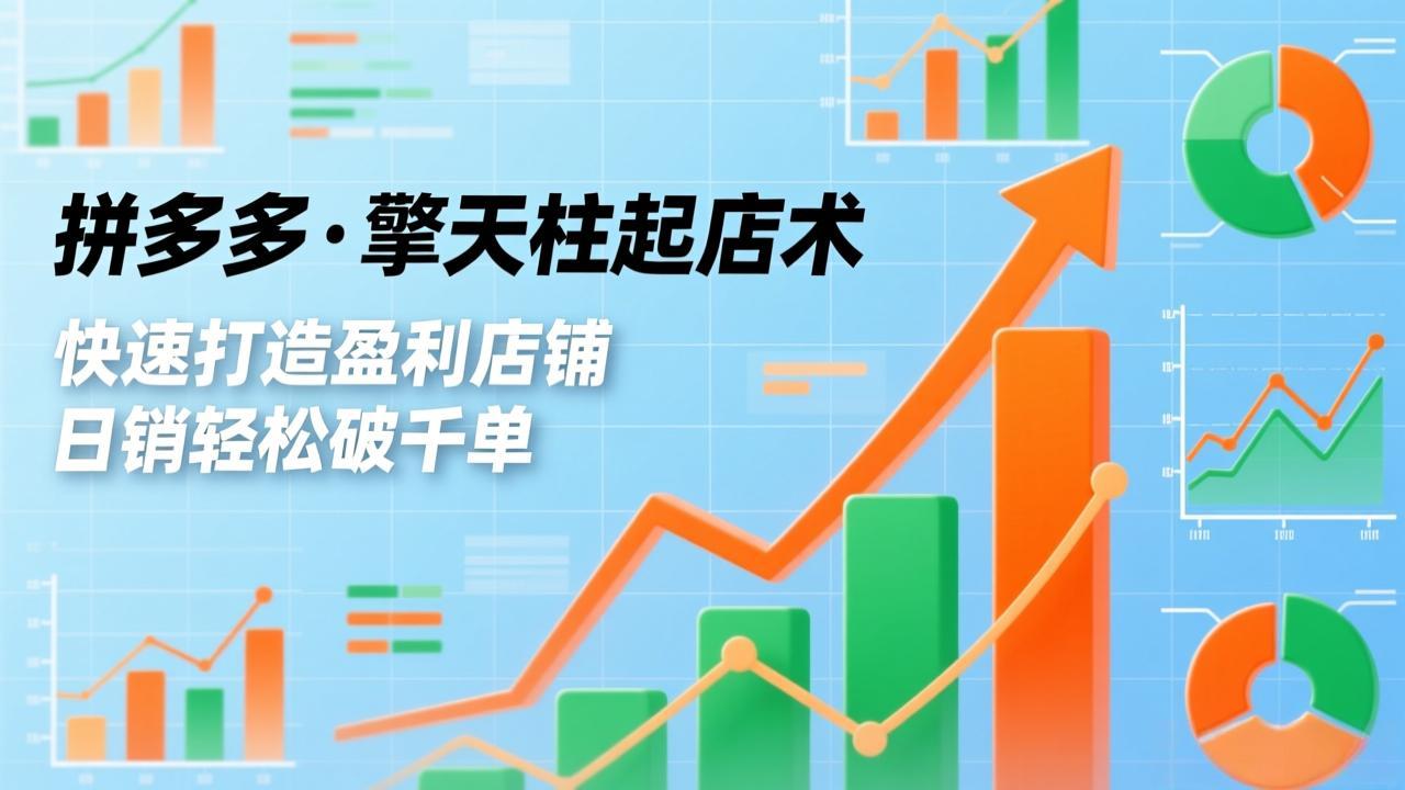 （17715期）某夕夕·擎天柱起店术3.0(更新)，爆流布局、利润起飞、不断流，快速打造盈利店铺，日销破千单