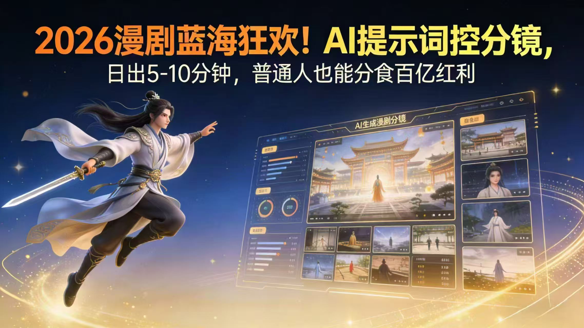 （17734期）2026漫剧红利实锤！ AI 提示词控分镜， 普通人也能轻松过万