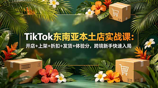 （18984期）TikTok东南亚本土店实战课：开店+上架+折扣+发货+体验分，跨境新手快速入局