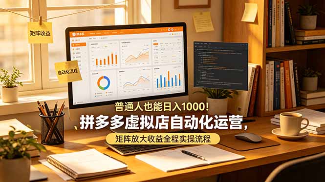 （19022期）普通人也能一天 1000！某夕夕虚拟店化运营，矩阵放大收益全程实操流程