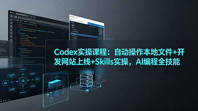 （19009期）Codex实操课程：操作本地文件+开发网站上线+Skills实操，AI编程全技能
