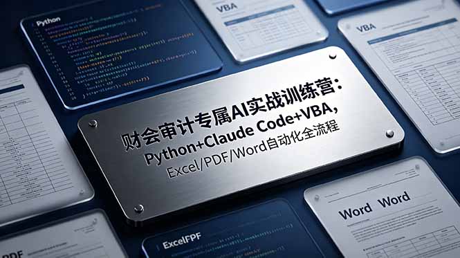 （19028期）财会审计专属 AI实战训练营：Python+Claude Code+VBA，ExcelPDFWord化全流程