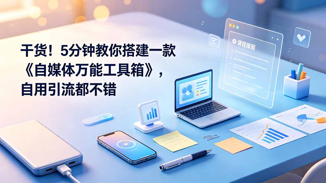 （19064期）干货！5分钟教你搭建一款《自媒体万能工具箱》，自用y.流都不错