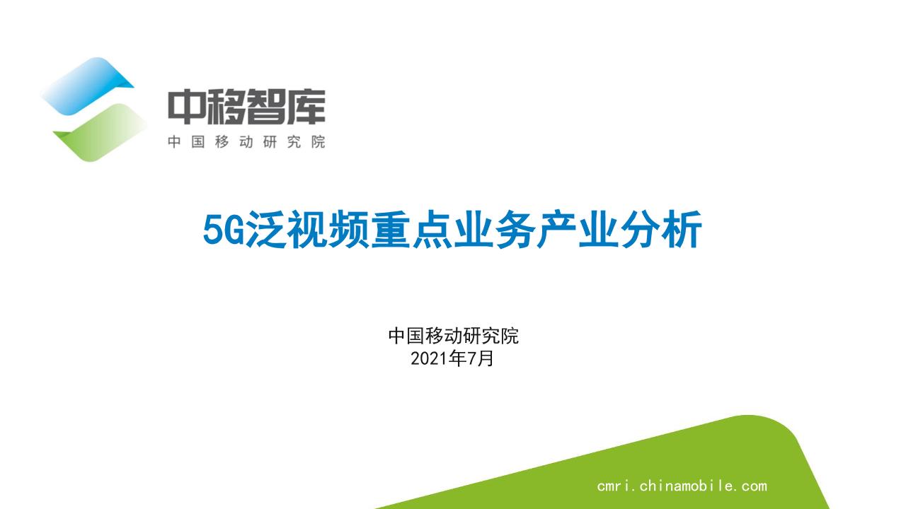 5G泛视频重点业务产业分析-16页