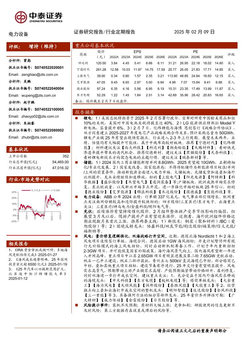 电力设备行业：美方宣布对中国输美产品加征10%25关税，海外光伏组件涨价-250209-中泰证券-16页
