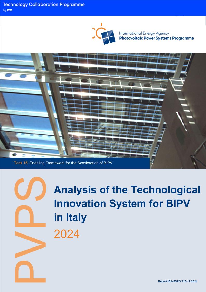 英文【IEAPVPS】：2024意大利光伏建筑一体化技术创新系统分析报告（英文版）-46页