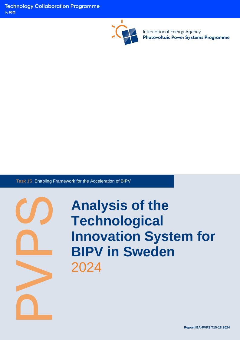 2024年瑞典BIPV技术创新体系分析（英文版）