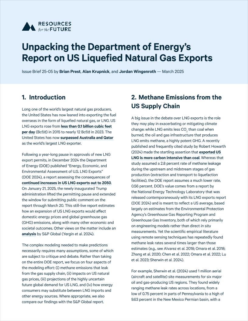 未来能源研究所-解读能源部关于美国液化天然气出口的报告（英）-2025.3-9页