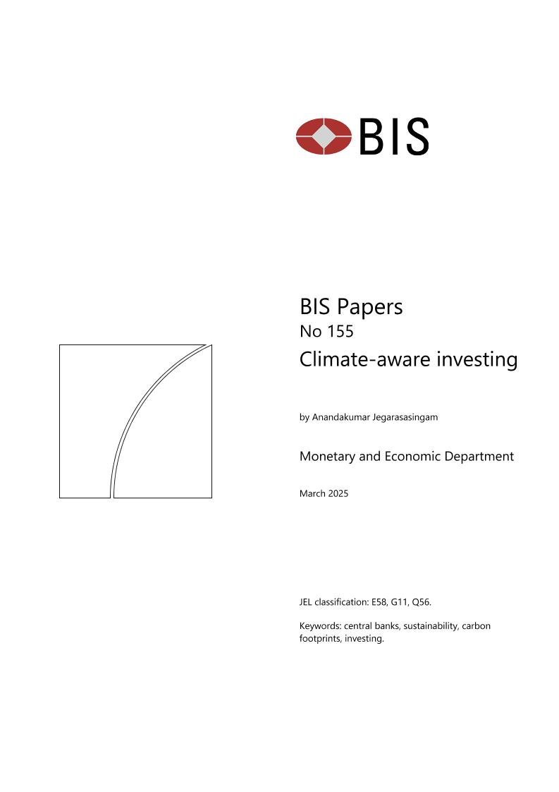 【推荐】国际清算银行-气候意识投资（英）-2025.3-35页