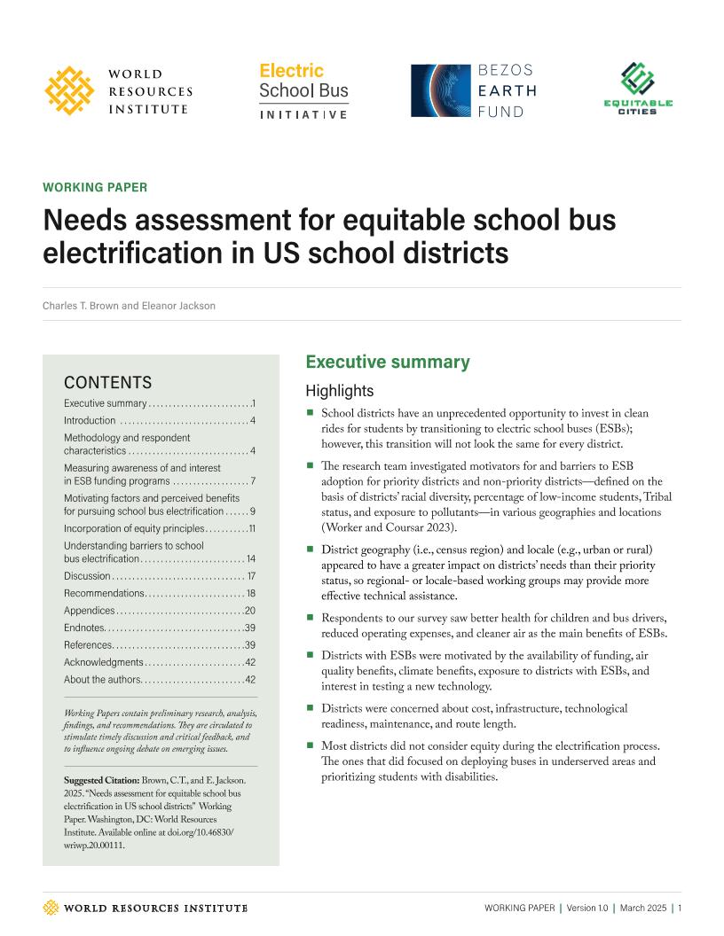 2025年美国学区校车电气化转型的公平性需求评估报告（英文版）