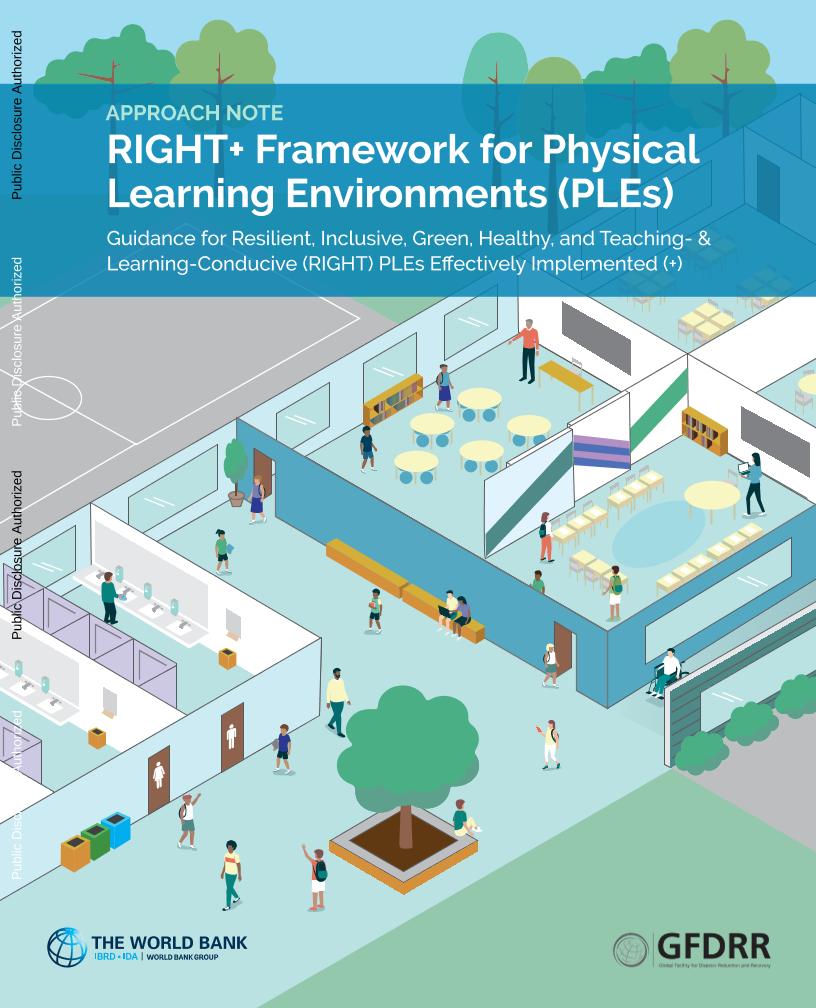 世界银行-RIGHT+物理学习环境框架（PLE）：有效实施弹性、包容性、绿色、健康和有利于教与学（右图）的PLE指南（+）（英）-2025-104页