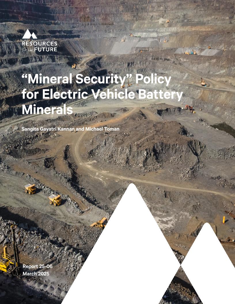 未来能源研究所-电动汽车电池矿产“矿产安全”政策（英）-2025.3-24页