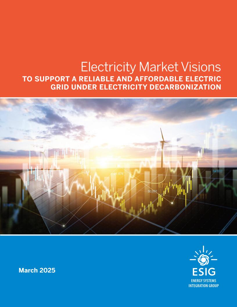 ESIG：电力市场视角：在电力脱碳背景下支持一个可靠且可支付的电网（英文版）