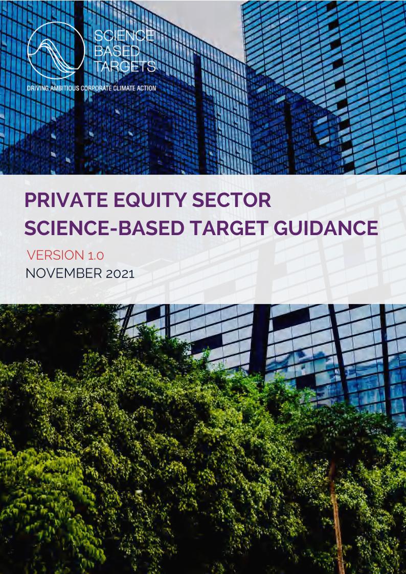 私募股权行业科学碳目标设定指南（英）