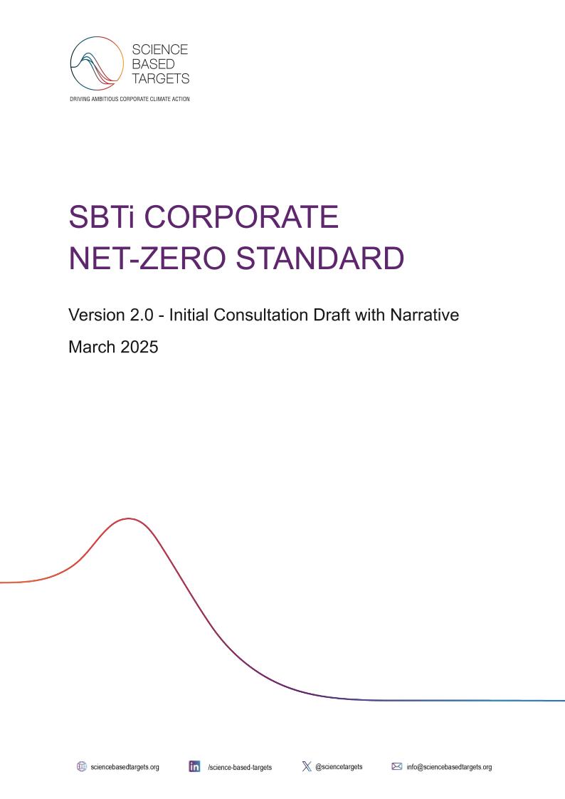 SBTi企业净零标准v2.0版初稿Net-Zero-Standard-v2-Consultation-Draft