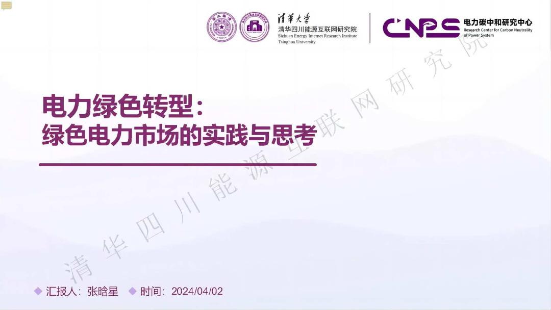 【专家PPT】电力绿色转型：绿色电力市场的实践与思考