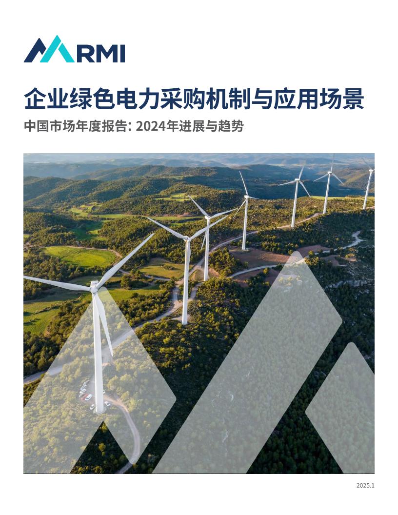 【深度报告】企业绿色电力采购机制与应用场景——中国市场年度报告：2024年进展与趋势