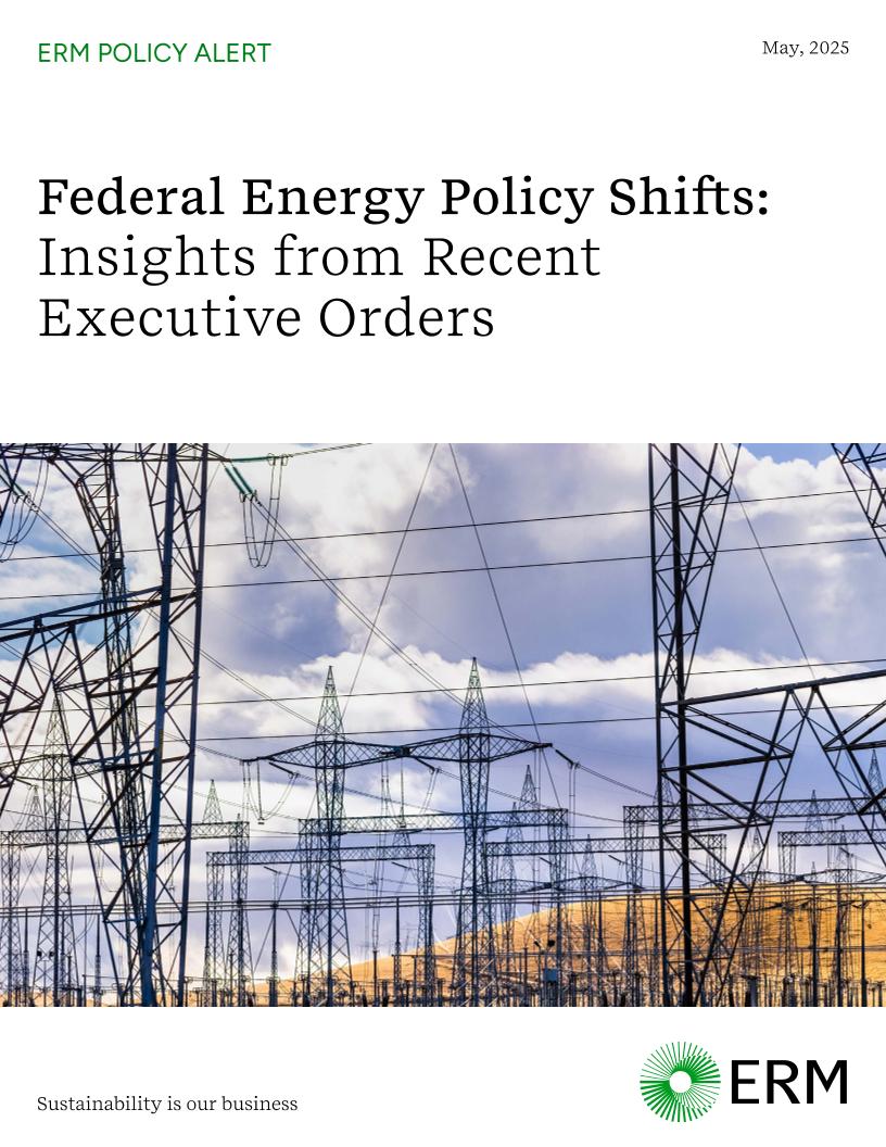 2025年联邦能源政策转变：近期行政命令的洞察报告（英文版）