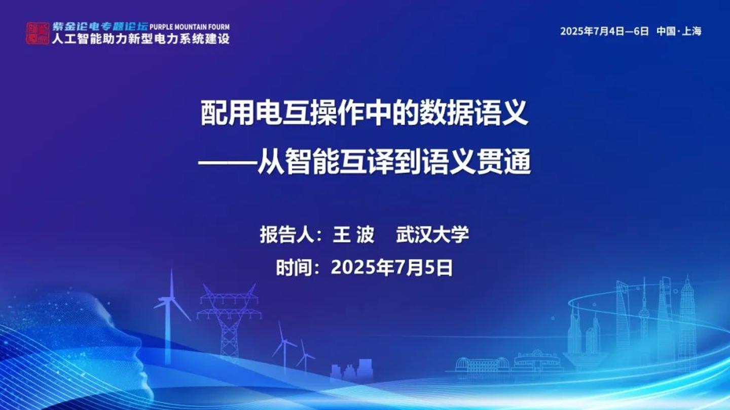 武汉大学（王波）：2025年配用电互操作中的数据语义-从智能互译到语义贯通报告
