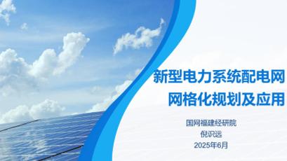 国网福建经研院（倪识元）：2025年新型电力系统配电网网格化规划及应用报告
