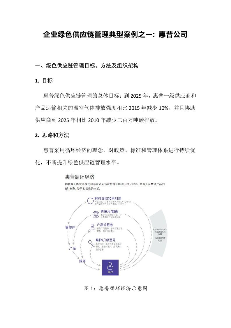 【项目案例】企业绿色供应链管理典型案例：惠普公司