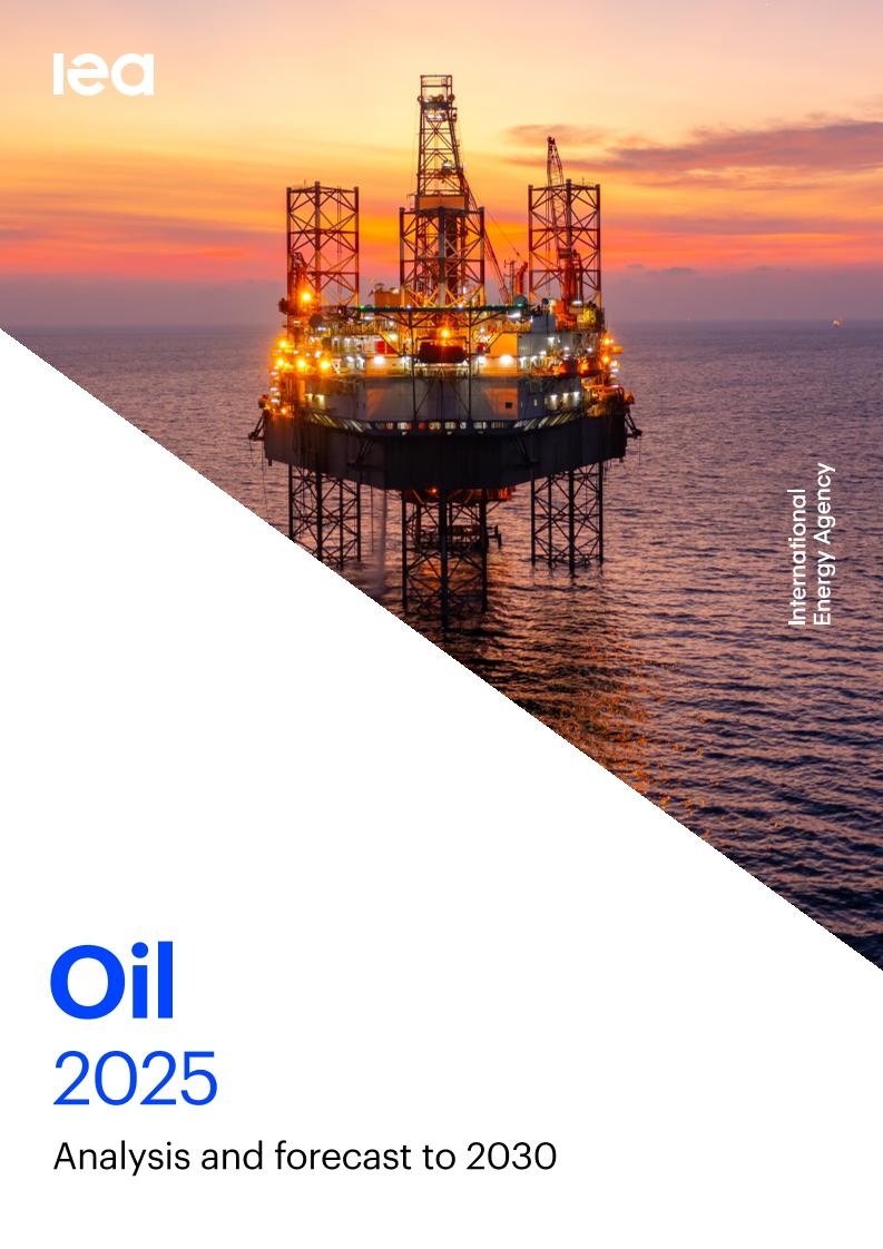 国际能源署IEA：石油2025年分析及至2030年预测（英文版）