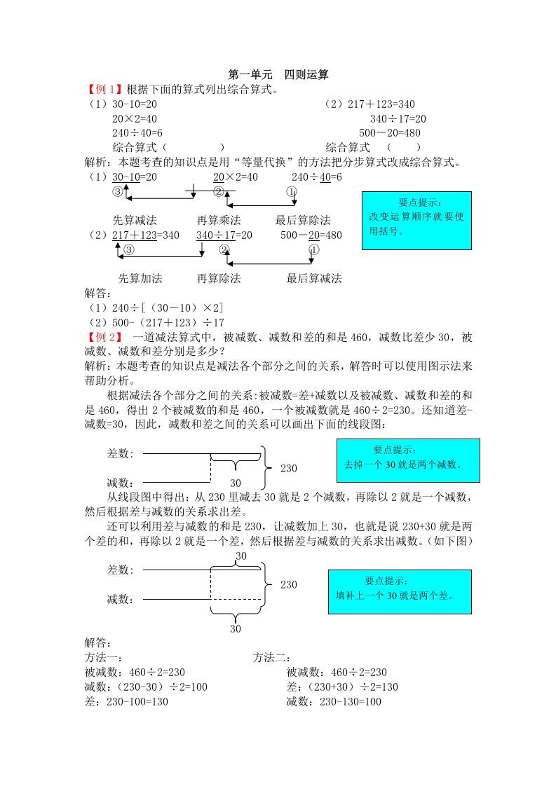 四年级数学册人教版4年级-爬坡题-【免费下载-高清无水印】【数学电子版可打印】