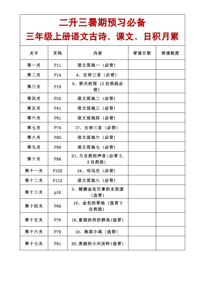 三年级语文上册课文必背内容-七宝：认真做好一件事