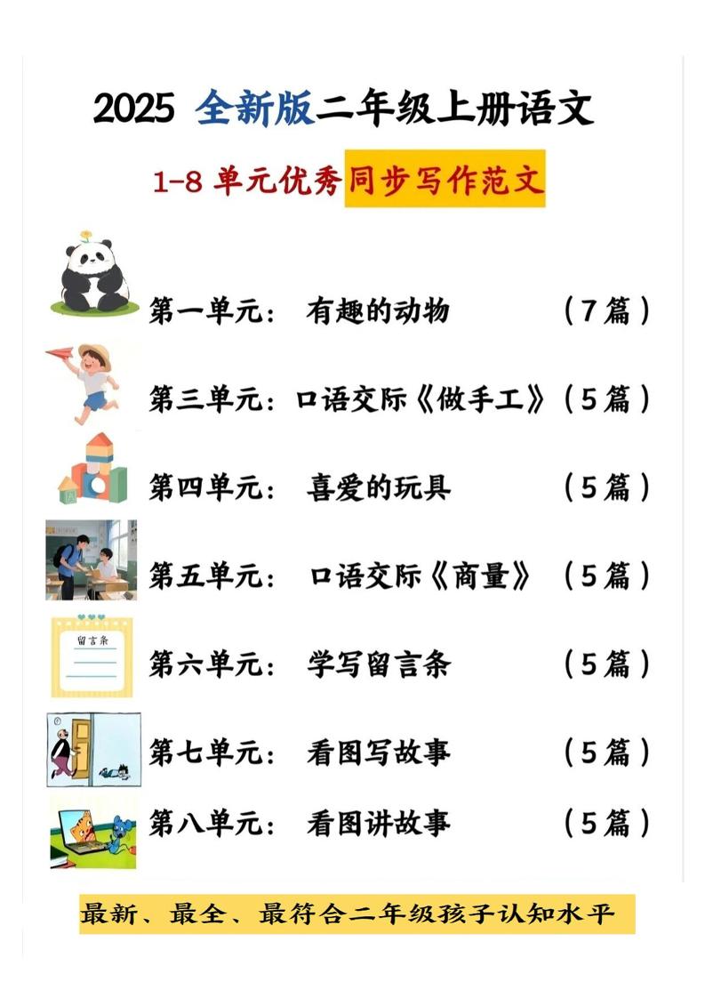 25新二上语文1-8单元同步写话范文 练习（含范文63页）-七宝：认真做好一件事